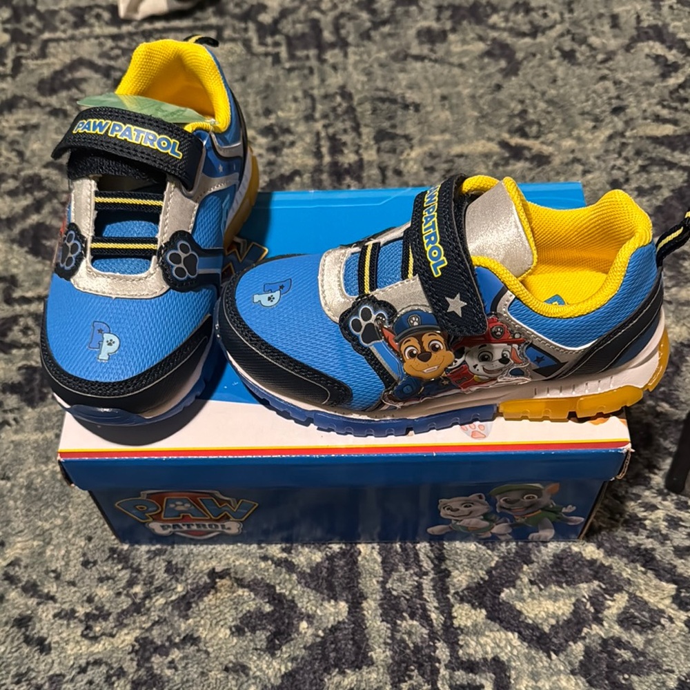 Paw Patrol Blue and Yellow Kids Sneakers